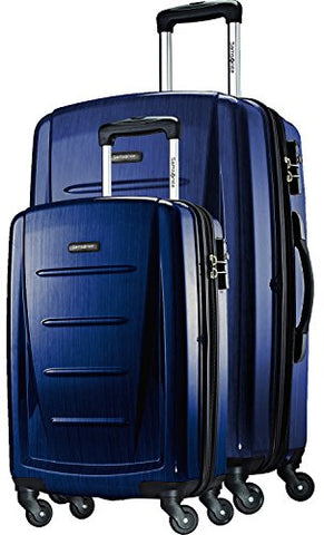 Samsonite Winfield 2 Fashion 2 Piece Set Spinner 20 and 28 With Travel Pillow (Navy, One Size)
