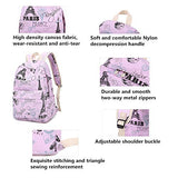 Fanci Flora Flower Prints Elementary School Rucksack Backpack for Teenage Girls Canvas Casual