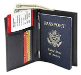 Luxury Leather Passport Holder RFID Blocking Technology Wallet - Slim, Minimalist Sleeve Wallets