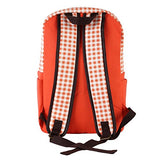Damara Womens Lace Bow Front Check Spliced Backpack,Orange