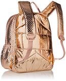 Vera Bradley Iconic Campus Backpack, Foiled Cotton, Rose Gold Shimmer