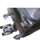 AmeriLeather Croco-Print 27" Checked Spinner Luggage (Black Croco)