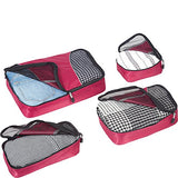 eBags Small/Medium Packing Cubes for Travel - Organizers - 4pc Set - (Grasshopper)