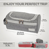 Pantheon Toiletry Organizer Wash Bag Hanging Dopp Kit Travel for Bathroom Shower