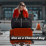 Gonex 80L Packable Travel Duffle Bag, Large Lightweight Luggage Duffel (Black)