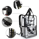 Estarer Clear Backpack Travel Beach Work Security Students Bag Transparent Schoolbag Satchel School