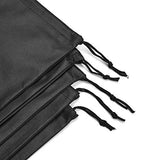 Shoe bags for Travel Storage Dust-Proof Drawstring with Window 18 pcs (Black)