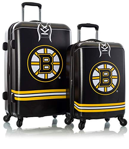 Heys America NHL Officially Licensed Wheeled Luggage (Boston Bruins, 2PC Set (21/26-Inch))
