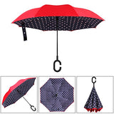BAGAIL Double Layer Inverted Umbrellas Reverse Folding Umbrella Windproof UV Protection Big
