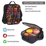 Five Nights At Freddy'S Backpack 3pcs Set Youth Boys Shoulder Bag Girls Bookbag With Lunch Bog Pencil Case Teens
