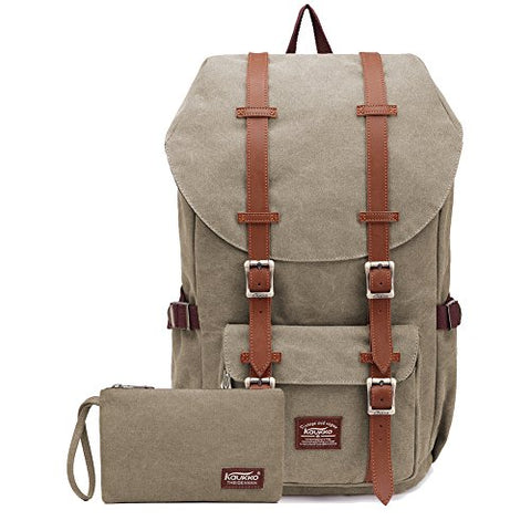 KAUKKO Laptop Outdoor Backpack, Travel Hiking& Camping Rucksack Pack, Casual Large College School