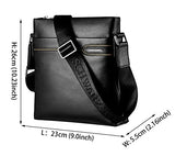 Saierlong New Mens Black Genuine Leather Briefcase Messenger Bags Business Handbags