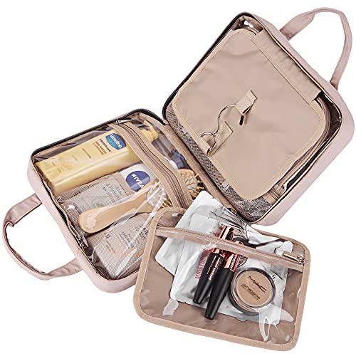 Travelon Cosmtic Makeup Bag Case Pink Crossbody Zip Close Removable Pouch  Flaw.