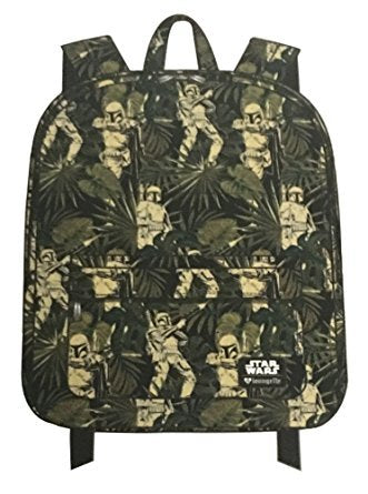 Loungefly Star Wars Boba Fett Leaves Camo Look School Backpack Book Bag