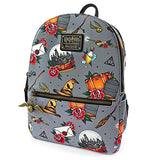 Loungefly x Harry Potter Tattoo All Over Print Mini Backpack (One Size, Multicolored)