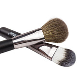 Matto Makeup Brushes Travel Set 8-Piece With Pouch Goat Hair And Synthetic Fibers