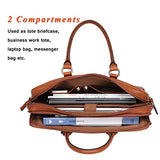 Banuce Vintage Full Grain Italian Leather Briefcase for Men Women Business Tote Messenger Satchel