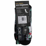 Nike Men's LeBron Elite Digital Print Basketball Socks-Multicolor-Large