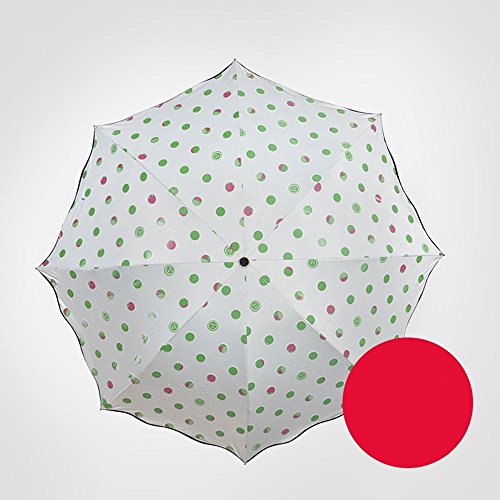 HOMEE Foldable rain and rain umbrella student goddess small fresh three fold sun umbrella sun