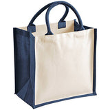 Westford Mill Printers Midi Jute Shopping Bag - 5 Colours Available - Black