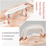 Unitravel Vintage Luggage Grid Pu Leather Retro Suitcase Spinner Wheels Women