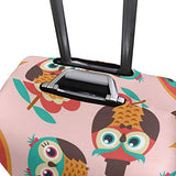 GIOVANIOR Cartoon Owls Luggage Cover Suitcase Protector Carry On Covers
