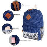 Unicorn School Backpack Bag Waterproof Canvas Shoulder Bag 3pc Set for Girls Boys (Blue)