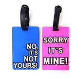 Honbay 4PCS Candy Color Travel Luggage Tags Travel Suitcase Bag Labels Checked Baggage Tags, Random Color (4 x letter)