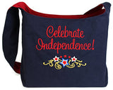 Dancing Participle Celebrate Independence Patriotic Embroidered Sling Bag