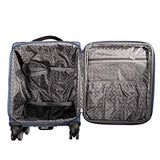 Gabbiano Bellagio Collection 3 Piece Softside Spinner Luggage Set (Navy Blue)