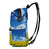 Colourlife Sunflower In The Field Stylish Casual Shoulder Backpacks Laptop School Bags Travel
