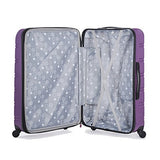 Rockland Abs 24" Expandable Spinner Luggage, Purple