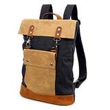 The Same Direction Hillside Backpack Leather And Canvas (Grey)