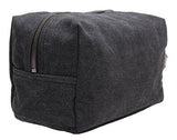 Canvas Travel Toiletry Organizer Shaving Dopp Kit Cosmetic Makeup Bag 9 Inch #B4 (grey)