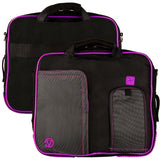 PINDAR Messenger Shoulder Carrying Bag Durable Case (Purple Trim) For The RCA DRC6331 10-Inch LCD
