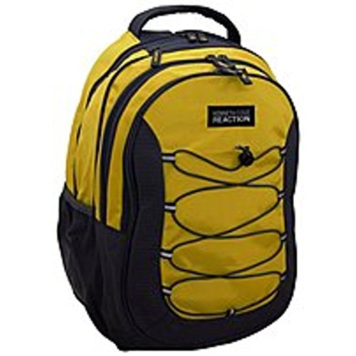 Kenneth Cole Reaction Laptop Backpack With Bungee Cords (Yellow/Gray)
