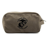 United States Marine Corps Canvas Shower Kit Travel Toiletry Bag Case in Olive & Black