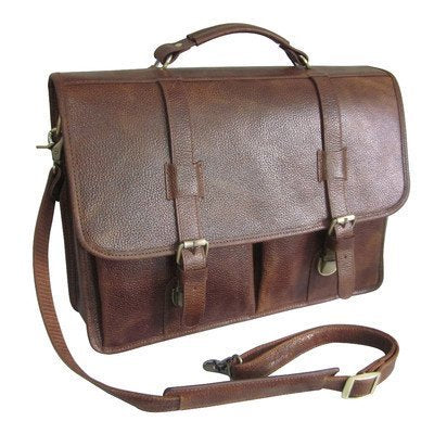 AmeriLeather Leather Executive Briefcase (Brown)