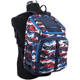 Fuel Wide Mouth Sports Backpack with Laptop Compartment for School, Travel, Outdoors - Navy