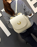 Yoyoshome Sailor Moon Anime Luna Usagi Tsukino Cosplay Pu Handbag Backpack Shoulder Bag (White)