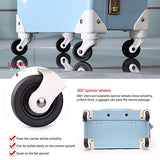 Unitravel Vintage Suitcase Hard Shell Rolling Carry On Luggage Trolley Retro Trunk