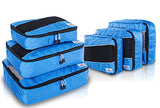 Suvelle 3Pc Set Packing Cubes Nylon Travel Luggage Organizers & Compression Pouches