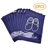 Vovoly Portable Travel Shoe Bags Dustproof Shoe Organizer for Men and Women Water-resistant Space Saving Storage Bags Navy Blue (10 pcs)