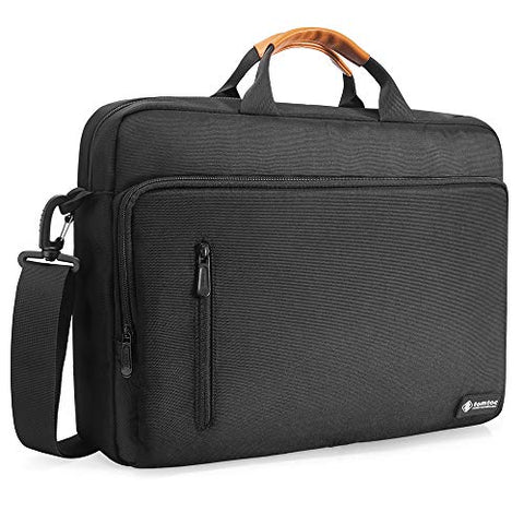 tomtoc Laptop Briefcase, 15-15.6 Inch Multi-Functional Laptop Shoulder Messenger Bag for 15-inch MacBook Pro, Dell XPS 15, Surface Book 2, Ultrabooks, Chromebooks, Notebooks