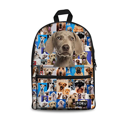 Bigcardesigns Men's Boy's Animal Backpack Weimaraner