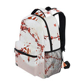 Backpack Travel Vintage Chinese Plum Blossom Bird Moon School Bookbags Shoulder Laptop Daypack