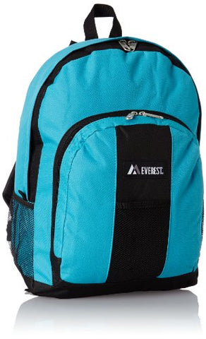 Everest Backpack with Front and Side Pockets, Turquoise