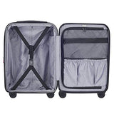 Delsey Luggage Devan 21" Carry-On, Hard Case Expandable Luggage (Silver)