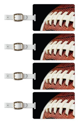 Tag Crazy Football Premium Luggage Tags Set Of Four, Green, One Size