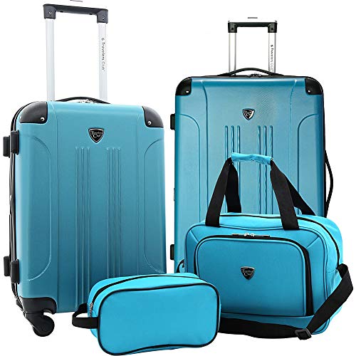 Travelers Club Luggage Chicago Plus 4Pc Expandable Luggage Set, Teal